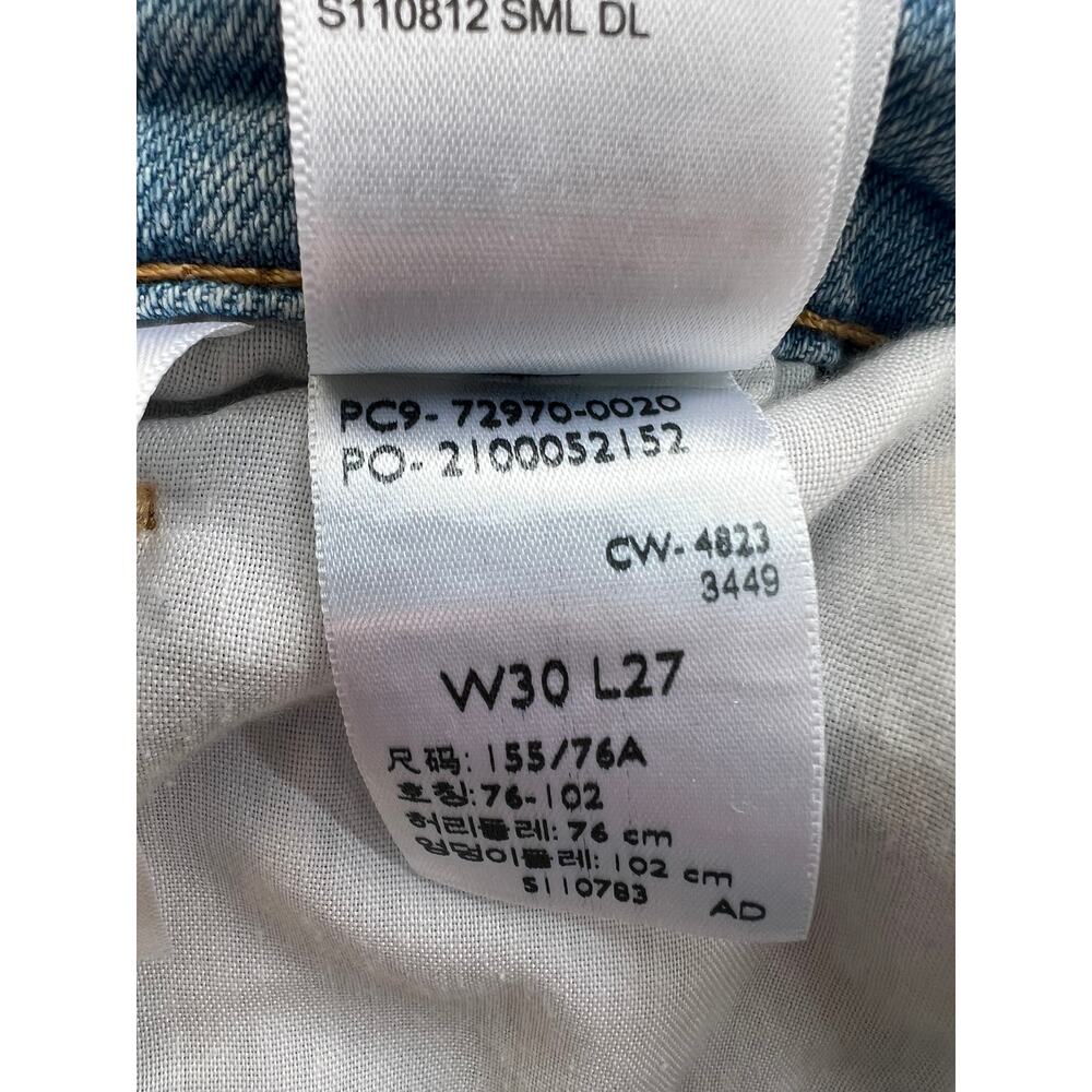 Levi Strauss Levi's High Rise Wide Leg Ankle Jeans Light Wash Denim Size 30 NEW - Picture 14 of 16